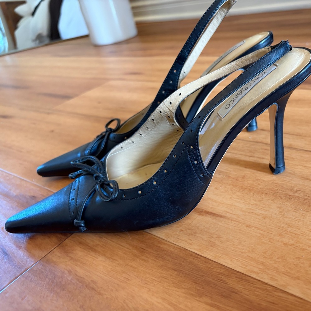 Black Tony Bianca sling back heel - Picture 3 of 4